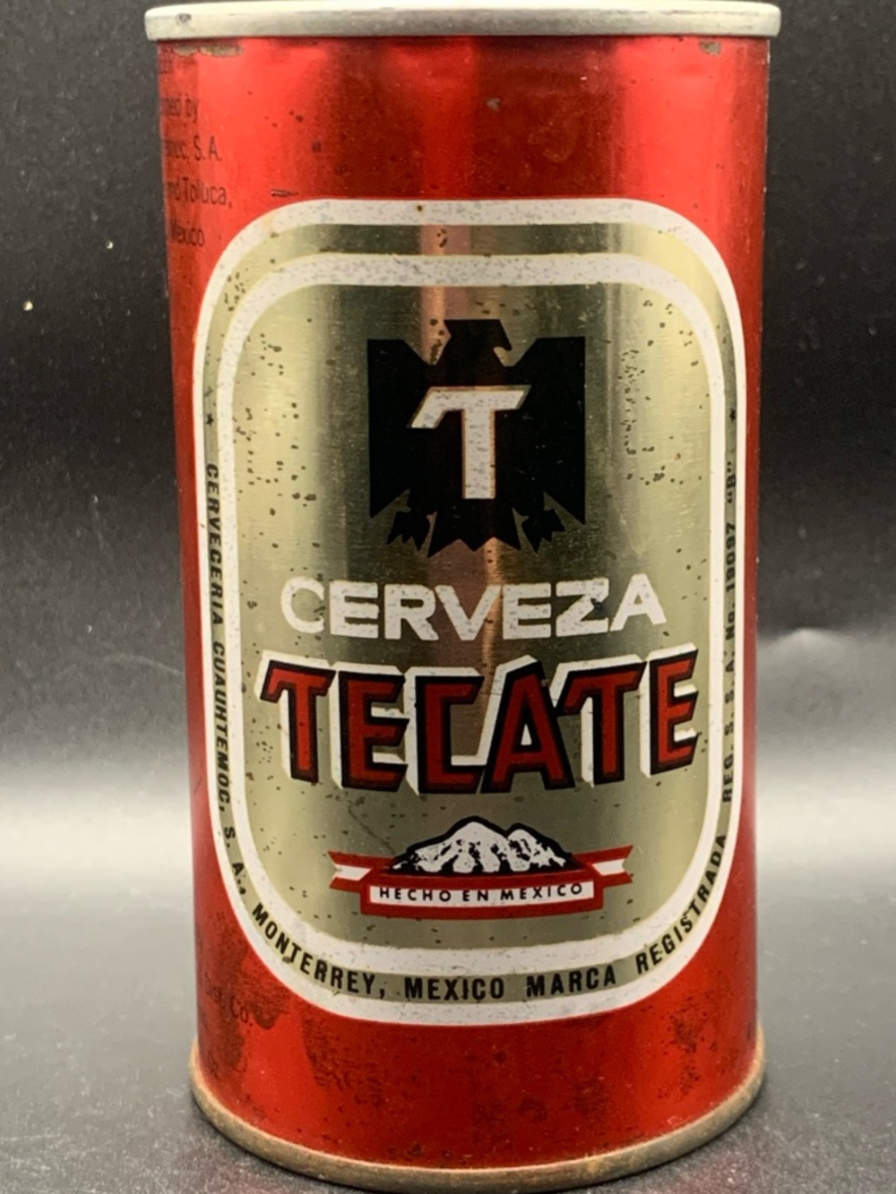 Vintage Beer Can Tecate Cerveza Empty Steel Can Mexico
